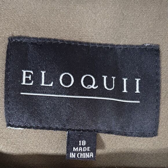 NWT Eloquii Plus Size Cape Cloak With Attached Vest Midi Length Green - Picture 9 of 10